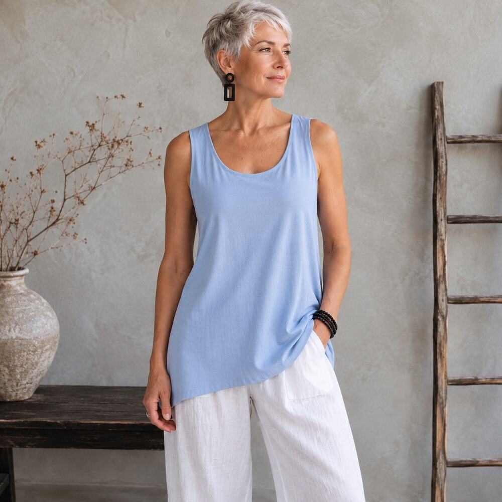 Chico's Blue Diamond  Contemporary Tank NWT   4